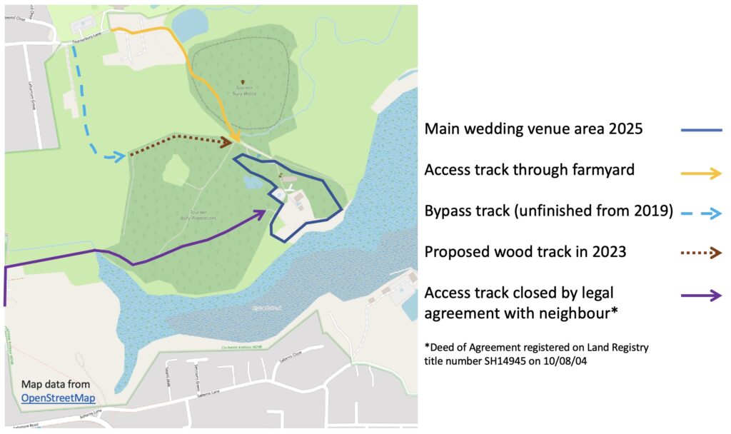Tournerbury access map